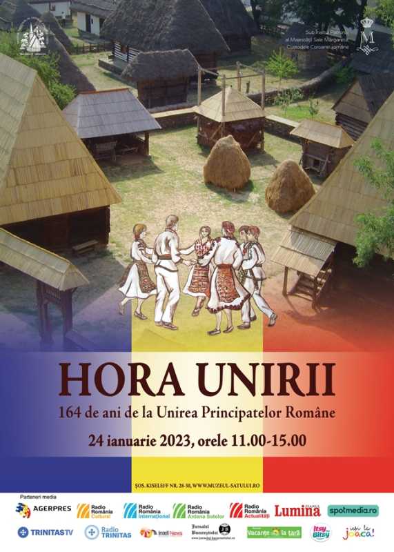 Hora Unirii în inima Satului Românesc Evenimentul ''Hora Unirii'', dedicat celebrării Unirii Principatelor Române, va avea loc în weekendul 24-25 ianuarie la Muzeul Național al Satului ''Dimitrie Gusti''