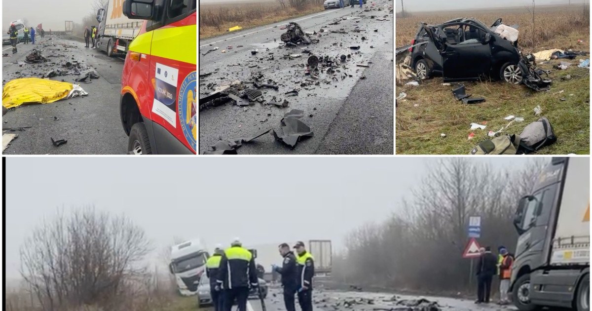 Accident devastator pe DN6: Șapte persoane și-au pierdut viața în Timiș Șapte persoane au decedat marți într-un accident rutier grav pe DN6, în județul Timiș