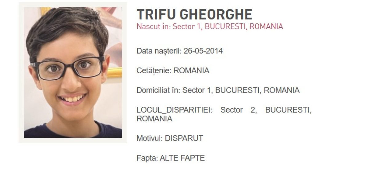 Mesaj RO-Alert în București, după ce un copil de 11 ani a fost dat dispărut