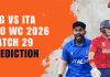 ENG vs ITA T20 WC 2026 Match 29 Odds & Prediction(16 FEB)