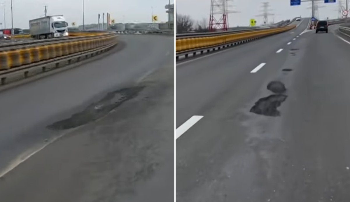 După doar doi ani și jumătate de la inaugurarea oficială, autostrada Bucureștiului începe să își arate fie semne de uzură, fie, mai grav, de degradare