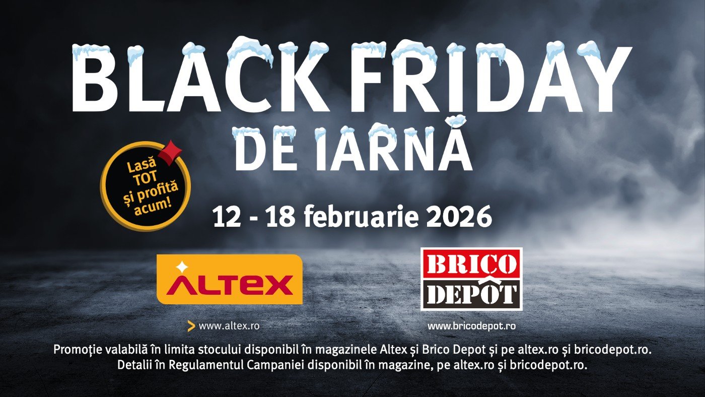 Campania Black Friday de Iarnă, o oportunitate pentru cumpărători Altex, Media Galaxy și Brico Depot lancează pe 12 februarie campania de cumpărături Black Friday de iarnă, care se va desfășura până în 18 februarie