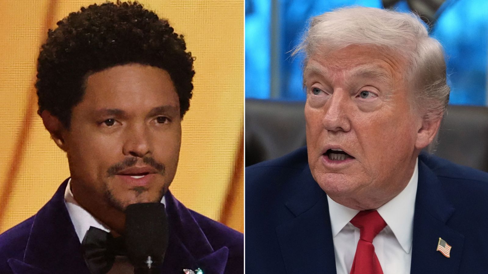 Donald Trump amenință cu acțiuni legale un comedian după Grammy Awards Donald Trump a ripostat vehement la declarațiile lui Trevor Noah de la Gala Grammy, în care comediantul a insinuat că președintele american ar fi vizitat insula lui Jeffrey Epstein