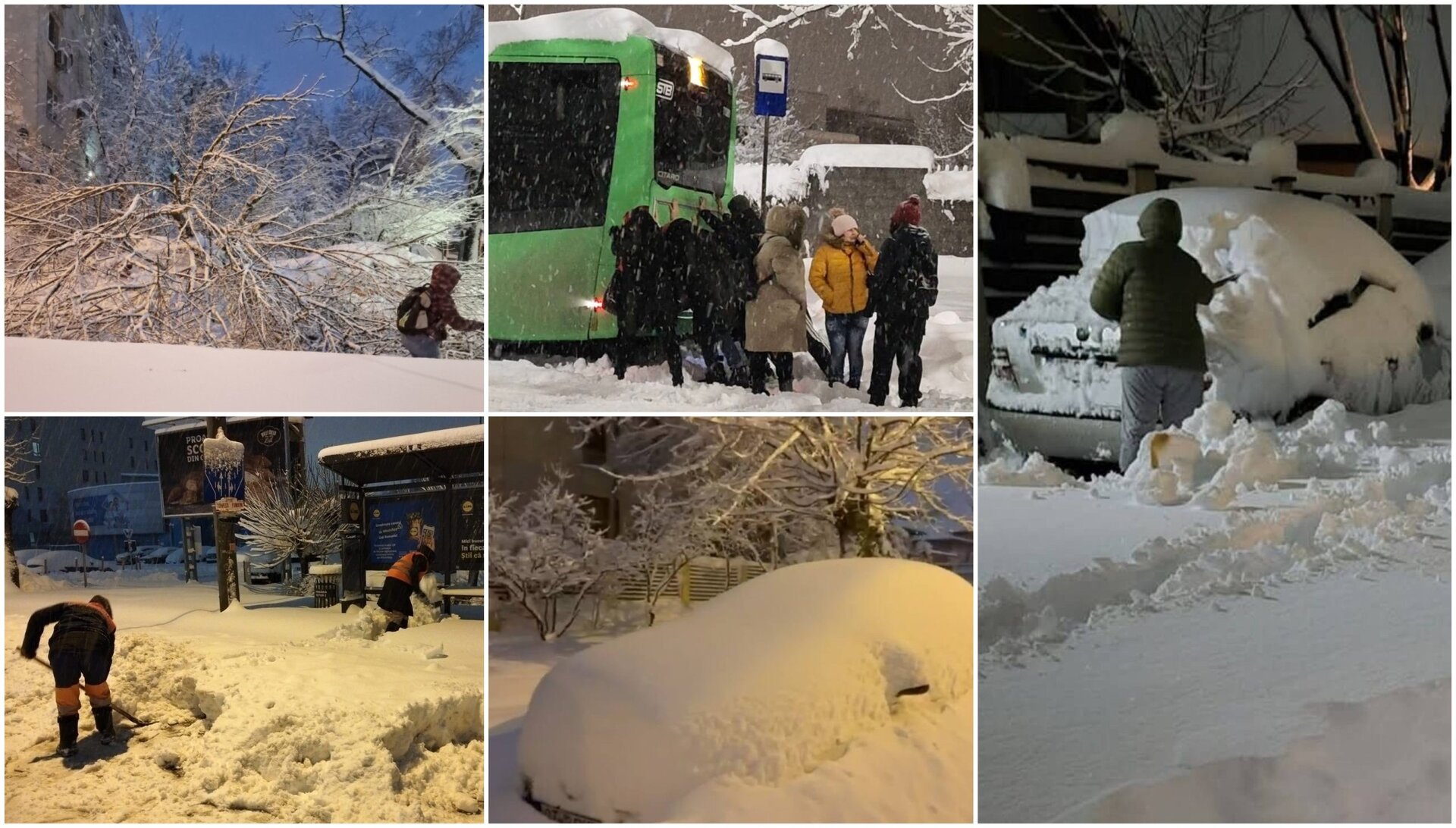 Bucureștiul și județele din sudul și estul țării au fost lovite noaptea trecută, între 17 și 18 februarie, de un fenomen meteo sever