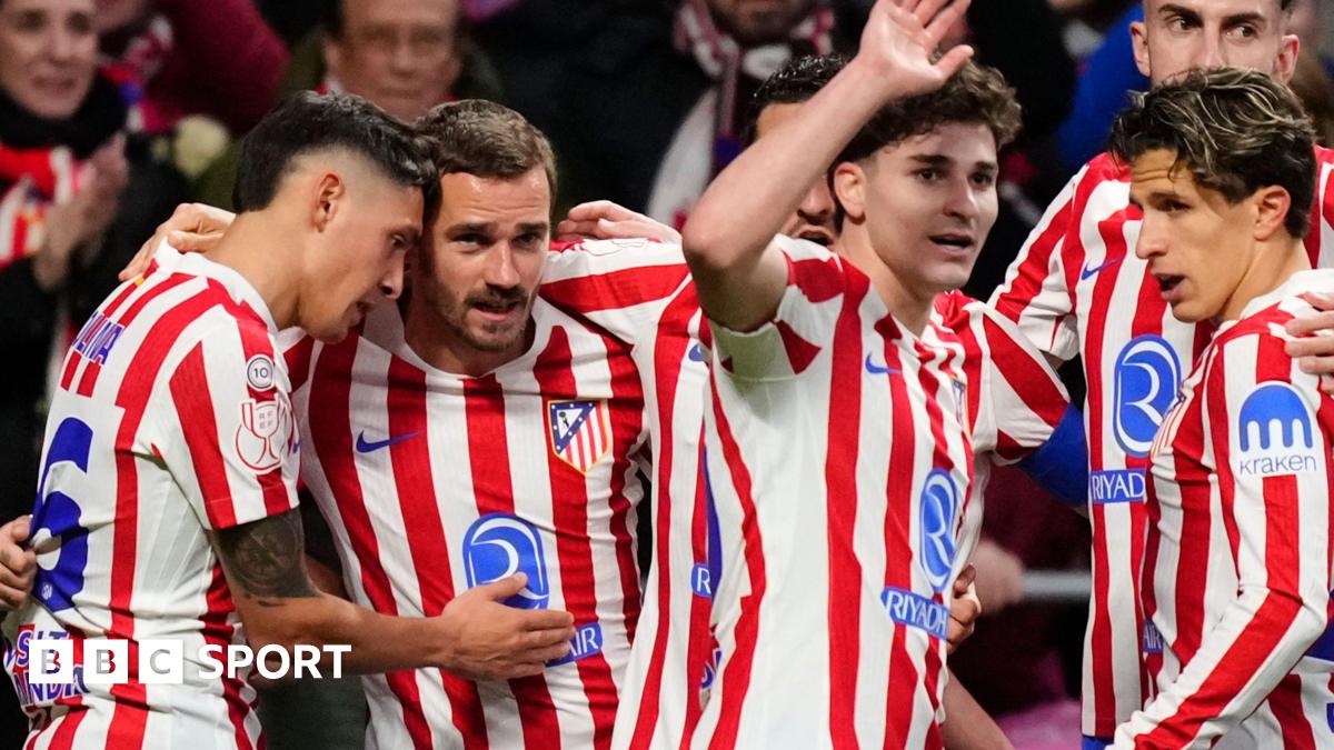 Atletico Madrid detonează Barcelona în semifinala Cupei Regelui Atletico Madrid a realizat o primă repriză spectaculoasă, învinsând-o pe lidera La Liga, Barcelona, cu un impresionant 4-0 în prima manșă a semifinalei Cupei Regelui