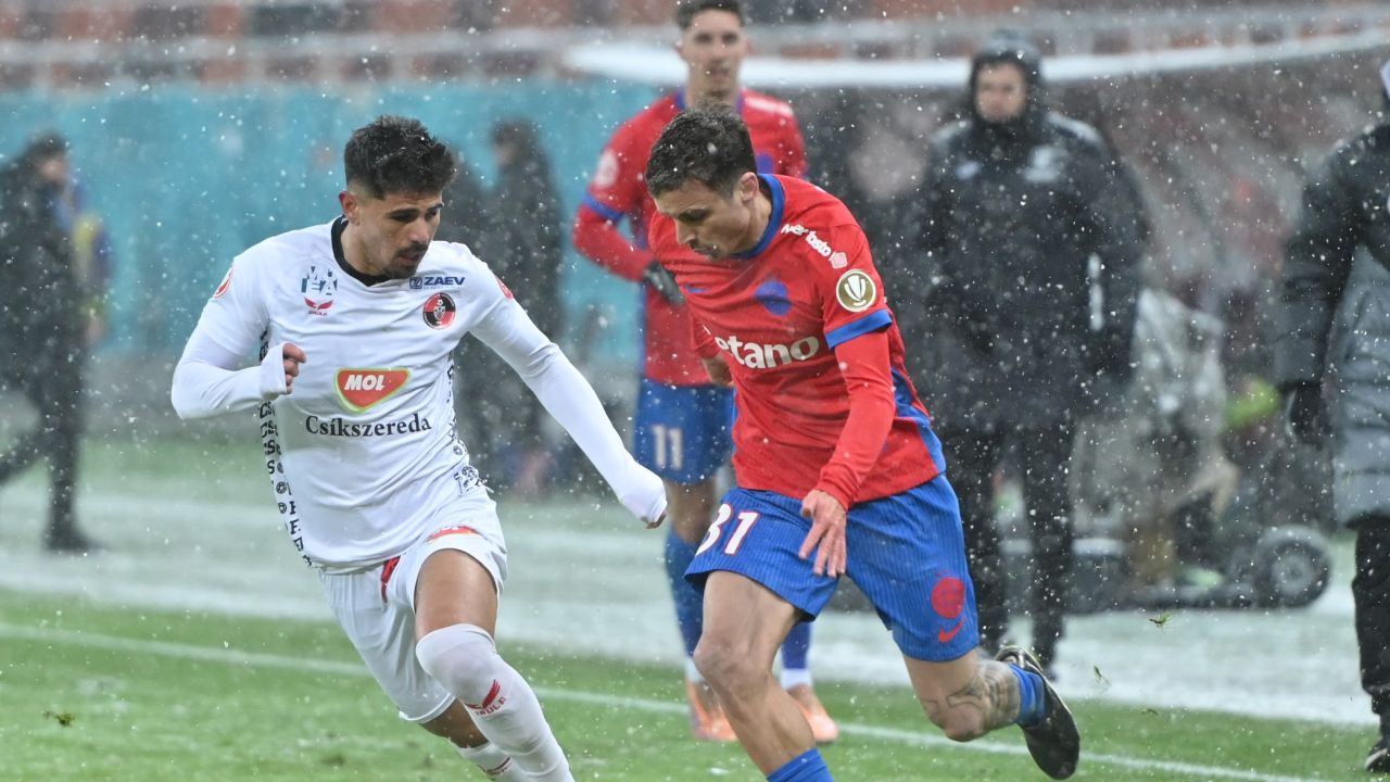FCSB câștigă cu 1-0 în fața lui Csikszereda, meci marcat de dificultăți.