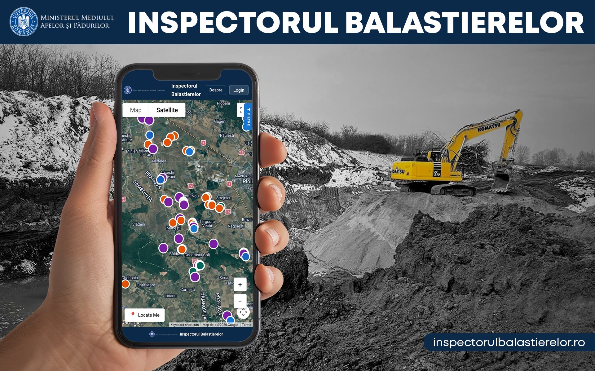 Guvernul lansează platforma Inspectorul Balastierelor, un instrument digital pentru transparență și control în domeniul exploatărilor de agregate minerale Ministerul Mediului, Apelor și Pădurilor a prezentat oficial noua platformă online, Inspectorul Balastierelor, o hartă publică digitală menită să monitorizeze și să verifice exploatările de agregate minerale autorizate la nivel național