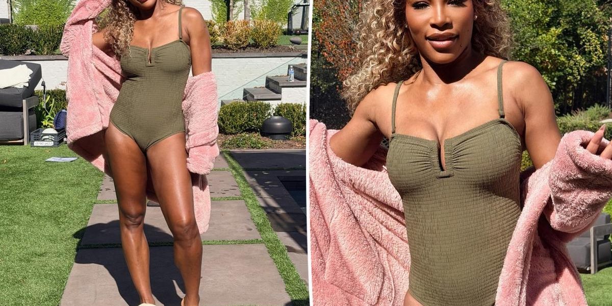 Serena Williams revine în lumina reflectoarelor cu o nouă postare pe Instagram, în care își etalează silueta într-un costum de baie verde și o robe roz, stârnind discuții pe tema transformării sale fizice