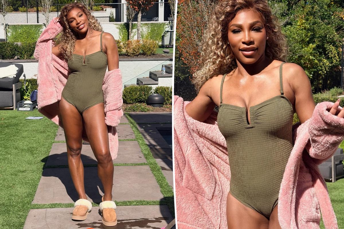 Serena Williams revine în lumina reflectoarelor cu o nouă postare pe Instagram, în care își etalează silueta într-un costum de baie verde și o robe roz, stârnind discuții pe tema transformării sale fizice