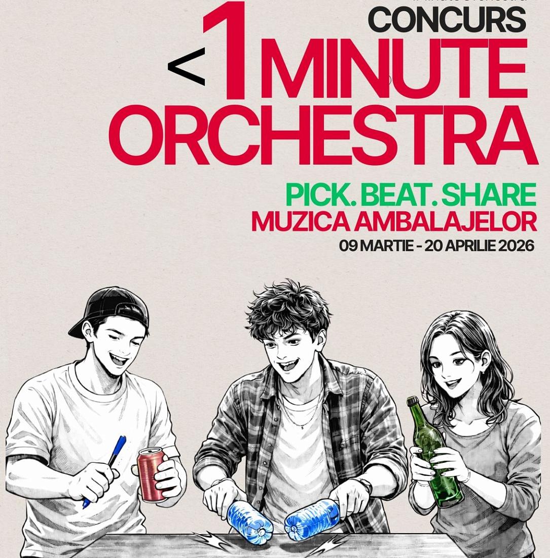 Elevii români transformă ambalaje reciclate în muzică pentru proiectul „1 Minute Orchestra”