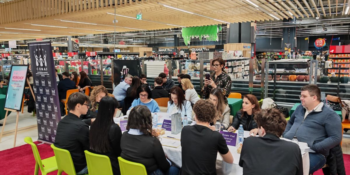 Pitești Retail Park a organizat workshop-ul „Maratonul pentru Educație Antreprenorială” de către CONAF