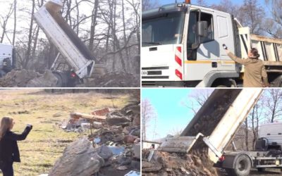 Garda de Mediu: Gunoaie abandonate lângă râu, în urma unei hotărâri a Consiliului Local, semnalate de Digi24