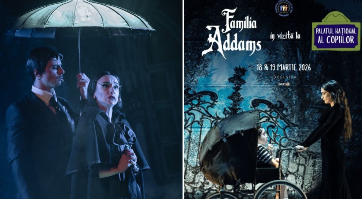 Teatrul Excelsior pregătește o premieră de excepție pentru iubitorii de musicaluri: reinterpretarea modernă a celebrului „Familia Addams”, semnată de Răzvan Mazilu, va putea fi urmărită în două reprezentații speciale programate pe 18 și 19 martie 2026, la Palatul Național al Copiilor