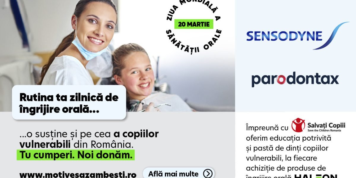 Mii de copii vulnerabili din comunitățile defavorizate din România vor beneficia de produse de igienă orală, într-un efort comun al companiei Haleon România și organizației Salvați Copiii