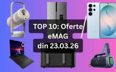 Oferte de top pe eMAG: gadget-uri profitabile pentru pasionați și nu numai Ziua de 26 martie aduce reduceri importante pe platforma eMAG, care aproape de final de lună a pregătit o selecție bine gândită de produse high-tech