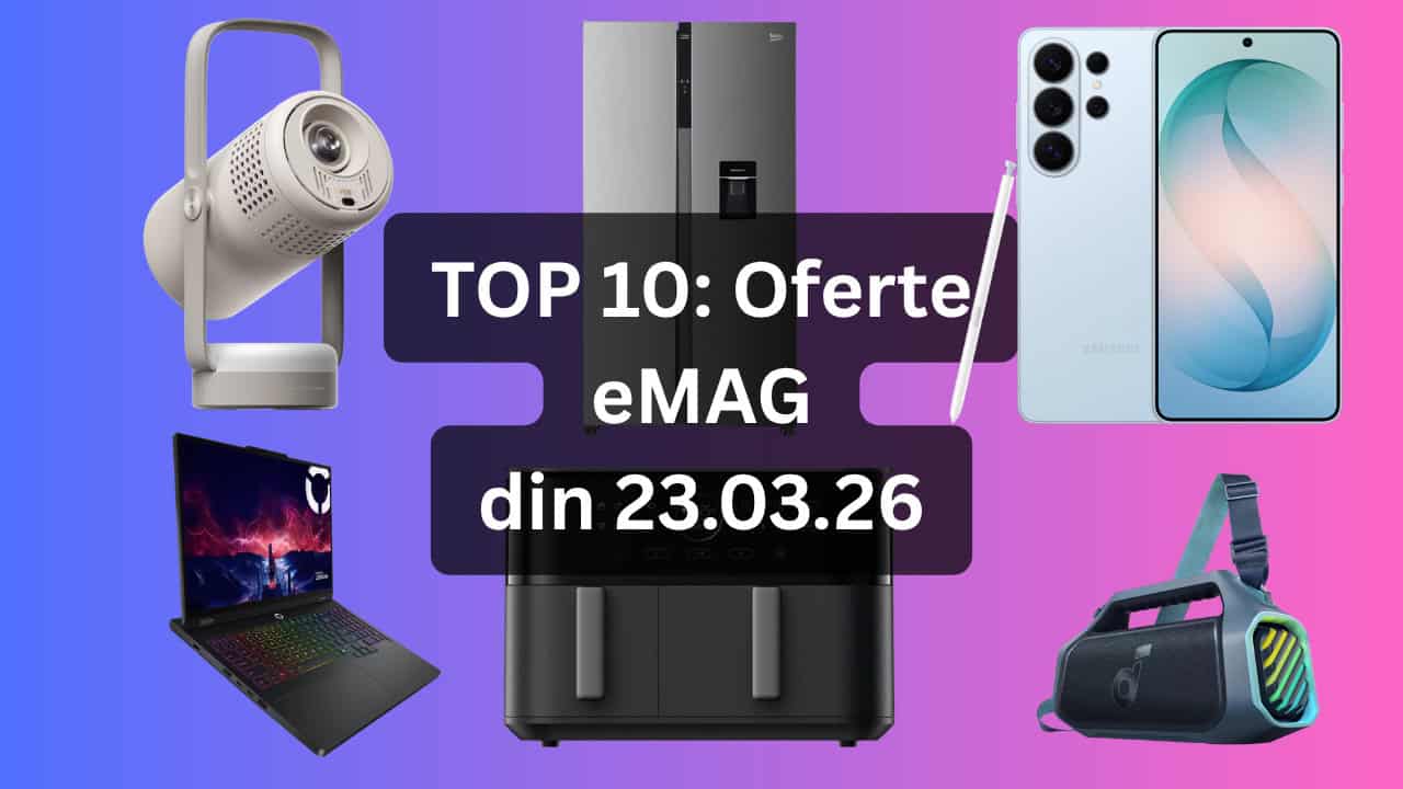Oferte de top pe eMAG: gadget-uri profitabile pentru pasionați și nu numai Ziua de 26 martie aduce reduceri importante pe platforma eMAG, care aproape de final de lună a pregătit o selecție bine gândită de produse high-tech