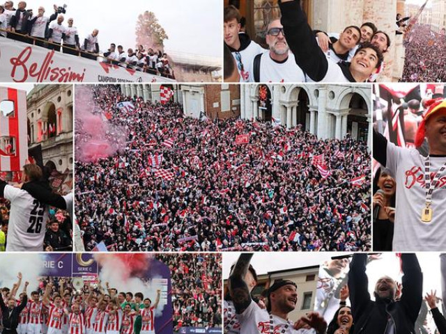 Nebunie în Italia: peste 30.000 de spectatori au ieșit în stradă pentru a celebra promovarea unui club de fotbal după o absență de peste două decenii