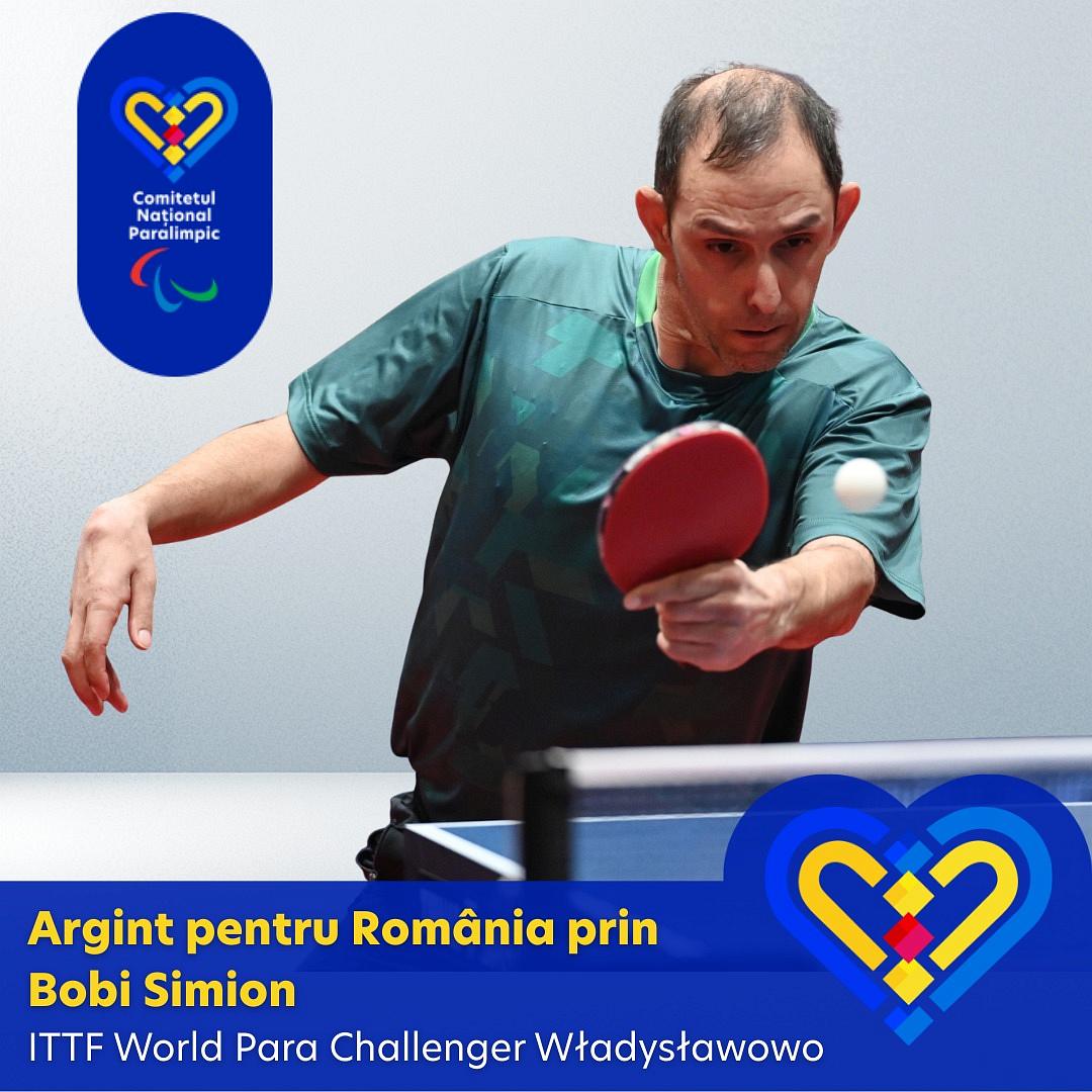 Bobi Simion, jucător român de tenis de masă pentru para, obține medalie de argint la ITTF World Para Challenger 2026