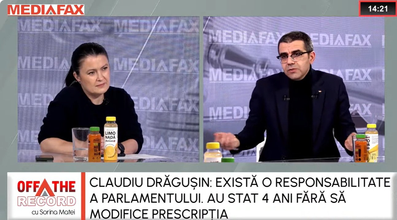 Judecătorul CSM Claudiu Drăgușin lansează un nou val de clarificări în scandalul prescripției și percepția publică asupra justiției românești Un discurs franco și critice despre percepția populației față de sistemul judiciar românesc a fost adus în prim-plan de judecătorul Consiliului Superior al Magistraturii (CSM), Claudiu Drăgușin, în cadrul emisiunii „Off the Record” de la Mediafax
