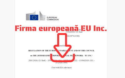Uniunea Europeană vizează simplificarea procesului de înființare a companiilor: un set unic de reguli digitale pentru antreprenori Comisia Europeană a făcut un pas important către modernizarea mediului de afaceri din Uniunea Europeană, prezentând oficial, miercuri, propunerea pentru ceea ce numește “EU Inc.”