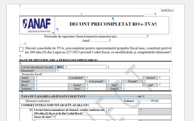 ANAF actualizează formularul 300 pentru e-TVA în 2026