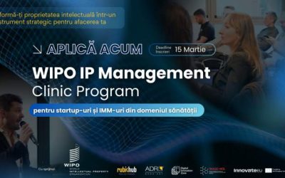 Startup-urile și întreprinderile mici și mijlocii din sectorul sănătății din Europa sunt invitate să profite de o oportunitate unică pentru dezvoltarea și protejarea inovării lor: Programul de Consultanță pentru Managementul Proprietății Intelectuale, oferit gratuit de Organizația Mondială a Proprietății Intelectuale (OMPI)