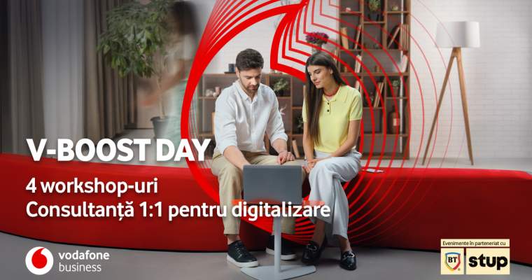 Vodafone Business a lansat o nouă ediție a inițiativei V-Boost, într-un format extins și mai intens decât cele anterioare, marcând astfel o etapă semnificativă în sprijinirea startupurilor din ecosistemul local
