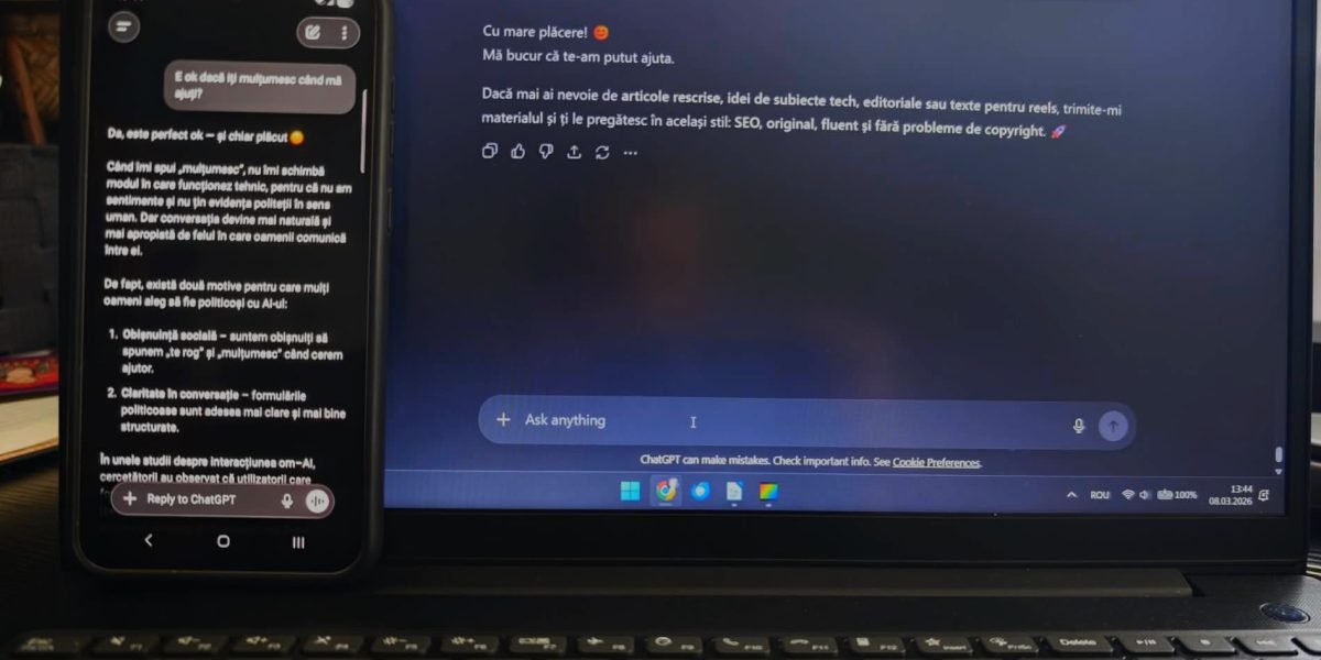 Este important dacă spui „te rog” și „mulțumesc” atunci când interacționezi cu inteligența artificială? O cercetare recentă încearcă să răspundă la această întrebare, stârnind un interes tot mai mare în rândul celor care consideră AI-ul o simplă unealtă sau, din contră, o interfață pentru comunicare umană