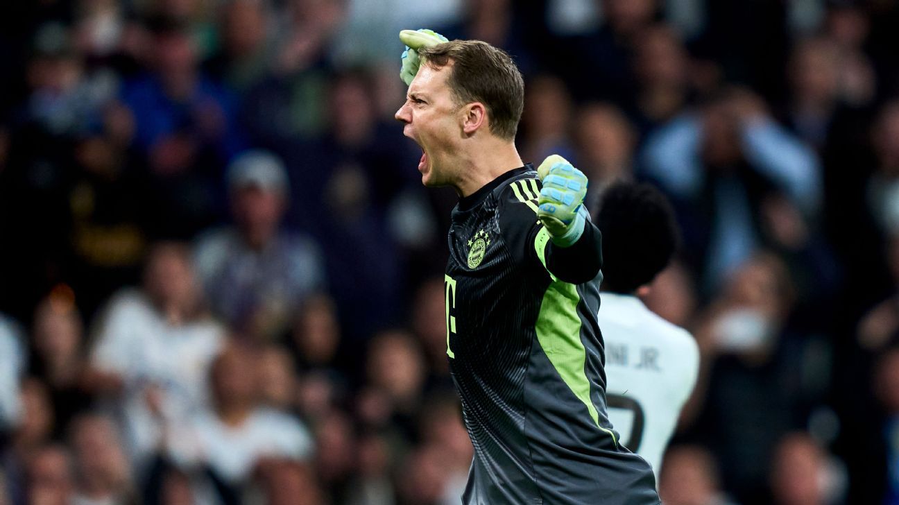 Manuel Neuer, portarul veteran al lui Bayern Munchen, a strălucit în victoria din Liga Campionilor împotriva Real Madrid, salvând de nouă ori poarta echipei sale