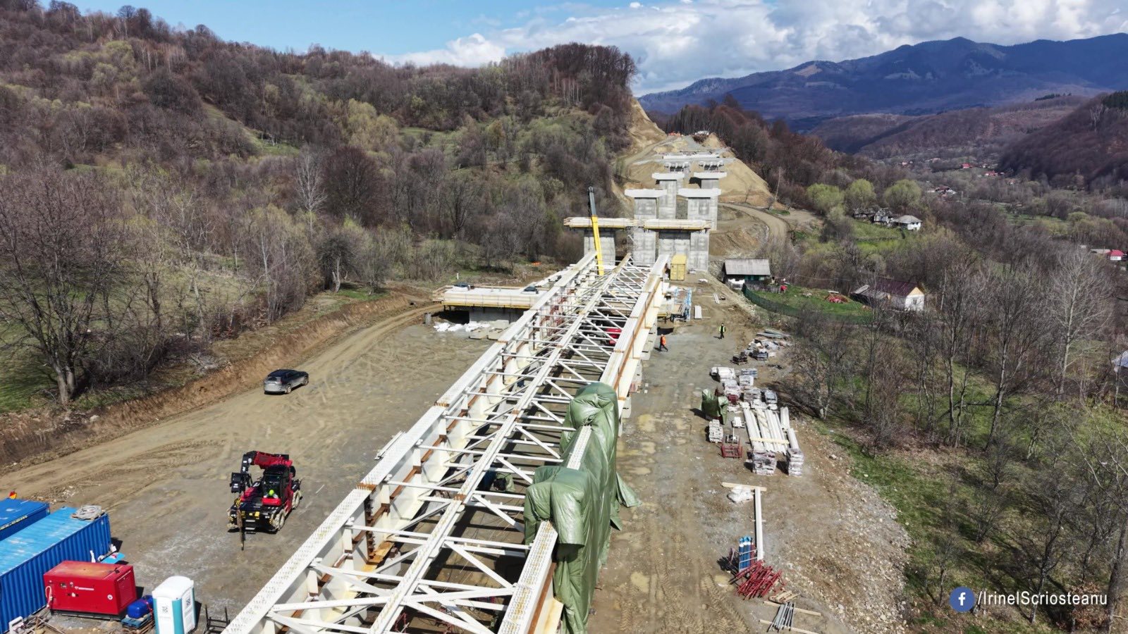 Lucrări-gigant pe autostrada București-Vest: Peste 1000 de muncitori pe șantier