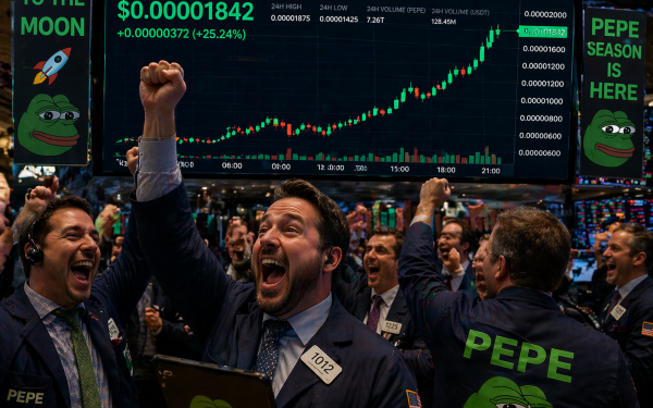PEPE crește spectaculos cu 4% pe fondul optimismului, ochii pe rezistență