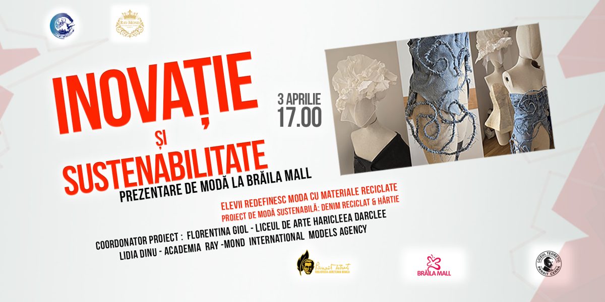 Brăila Mall găzduiește vineri, 3 aprilie, de la ora 17:00, în zona Cinema City, un eveniment dedicat modei sustenabile, organizat în cadrul programului național „Săptămâna Verde”
