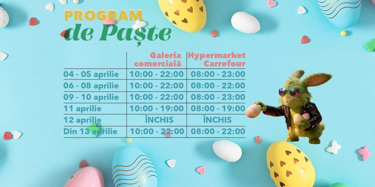 Brăila Mall invită la „Ouventura” de Paște: Evenimente, premii și program special Brăila MALL a dat startul festivităților de Paște, lansând o serie de evenimente și campanii dedicate vizitatorilor săi