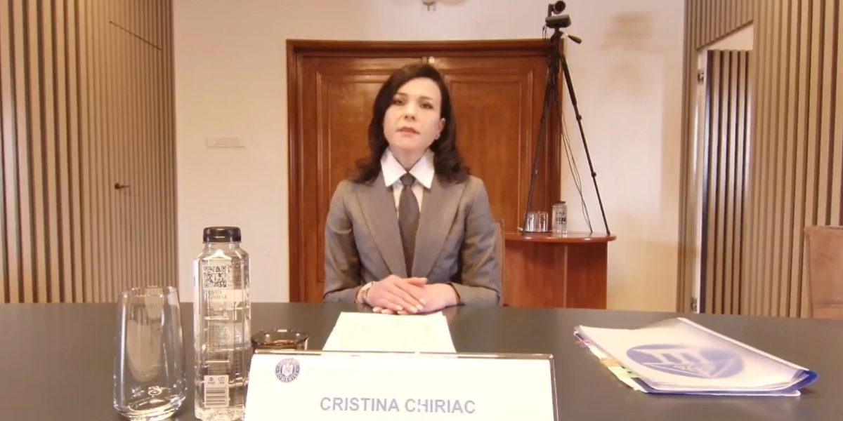 Cristina Chiriac promovată la DNA: experienţa nu e un minus, ci un avantaj