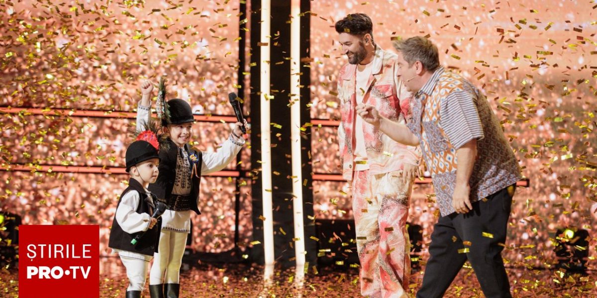 Doi frați de 3 și 7 ani au ridicat publicul în picioare aseară la Românii au talent. Ediția a fost lider absolut de audiență