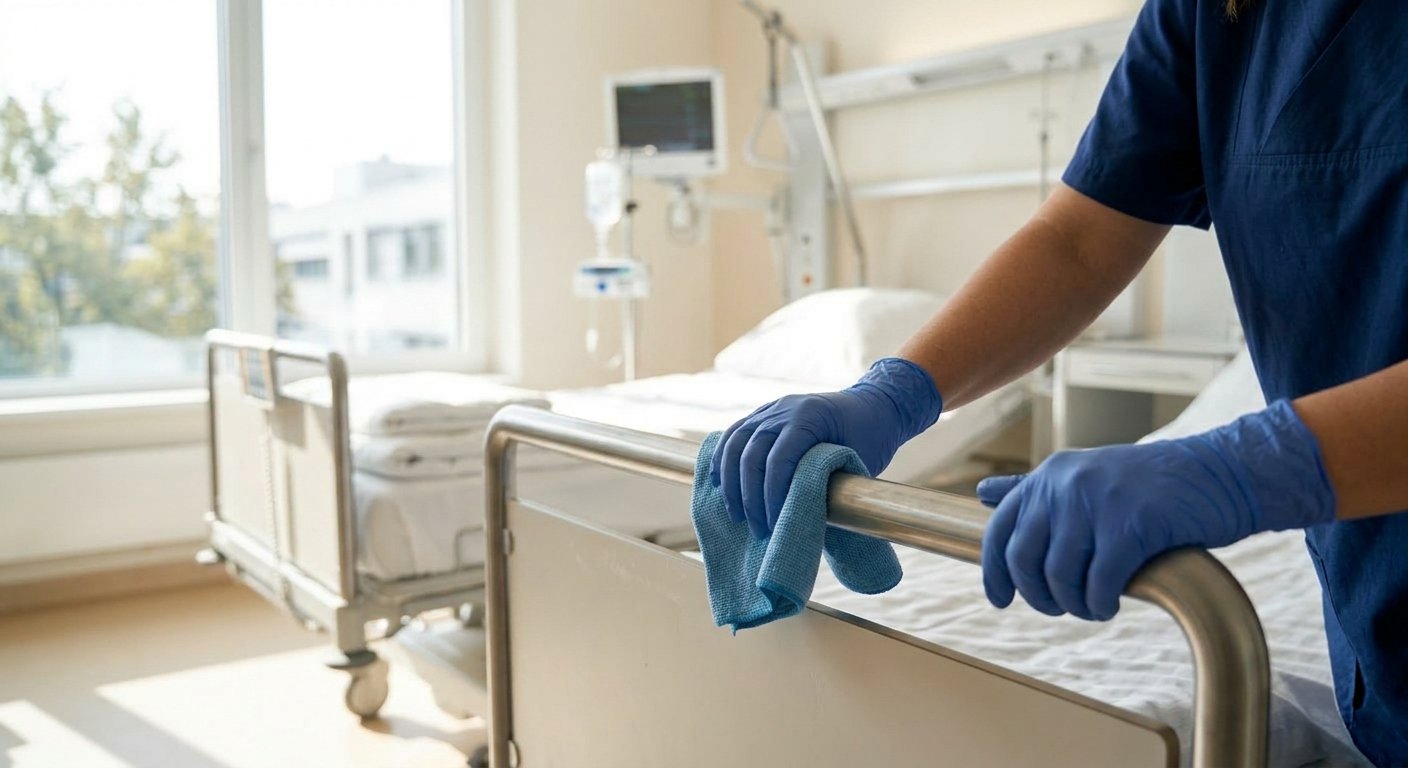Patru condiții esențiale pentru ca dezinfectia într-un spital să funcționeze, câte sunt respectate?