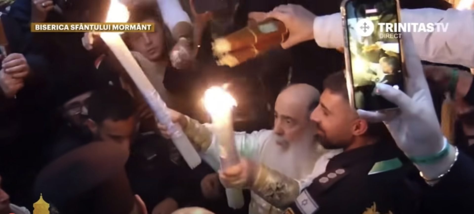 Sfânta Lumină de la Ierusalim, în România: Flacăra a ajuns la București