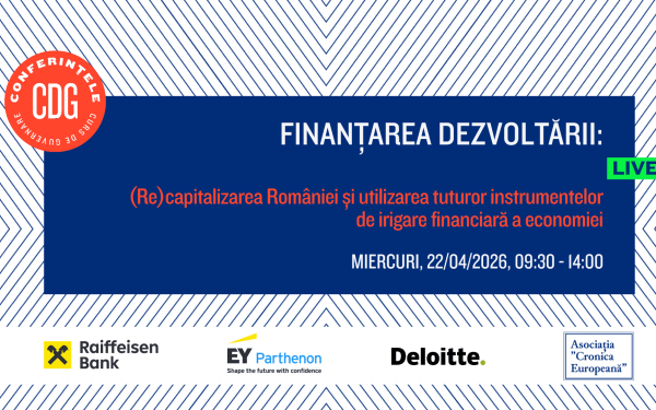 Înscrieri pentru Conferința despre Finanțarea Dezvoltării în România