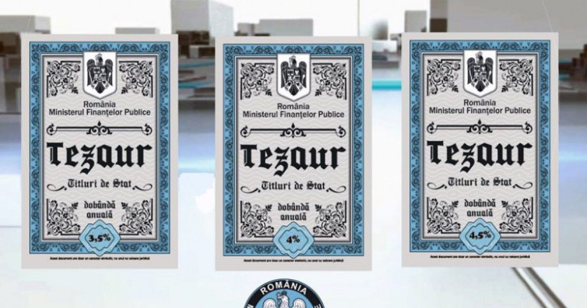 Ministerul Finanțelor anunță lansarea noilor titluri de stat TEZAUR, care vor putea fi achiziționate între 6 aprilie și 8 mai