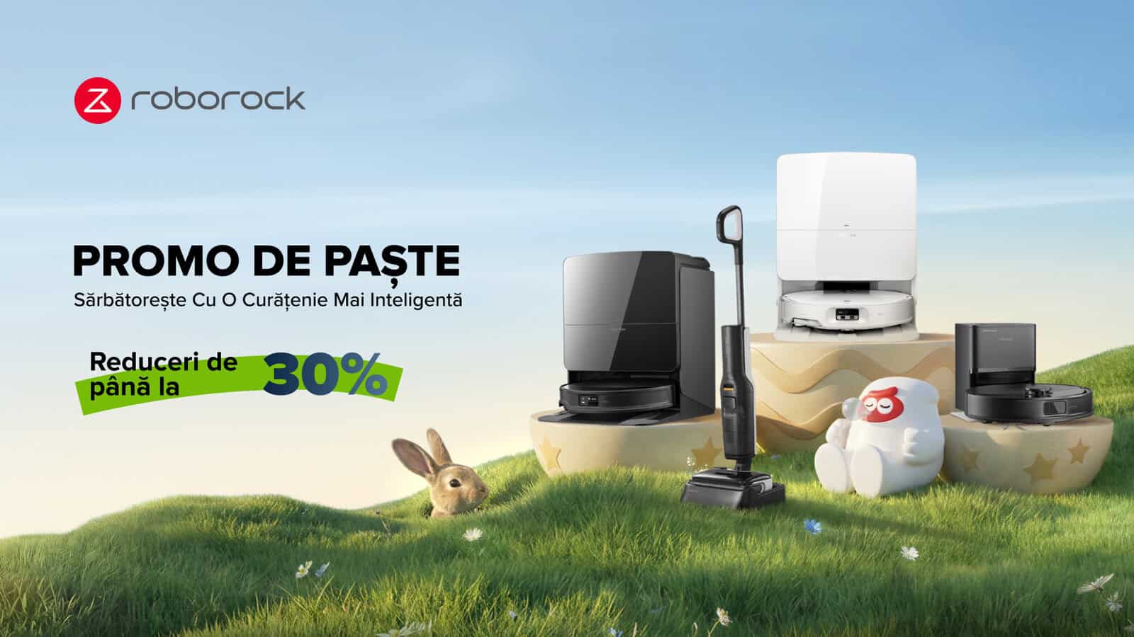 Campaniile promoționale de Paște aduc reduceri semnificative pentru produsele Roborock Cei interesați de tehnologie și de aparate pentru curățenie pot profita de ofertele speciale ale Roborock, care sunt în plină desfășurare în această perioadă