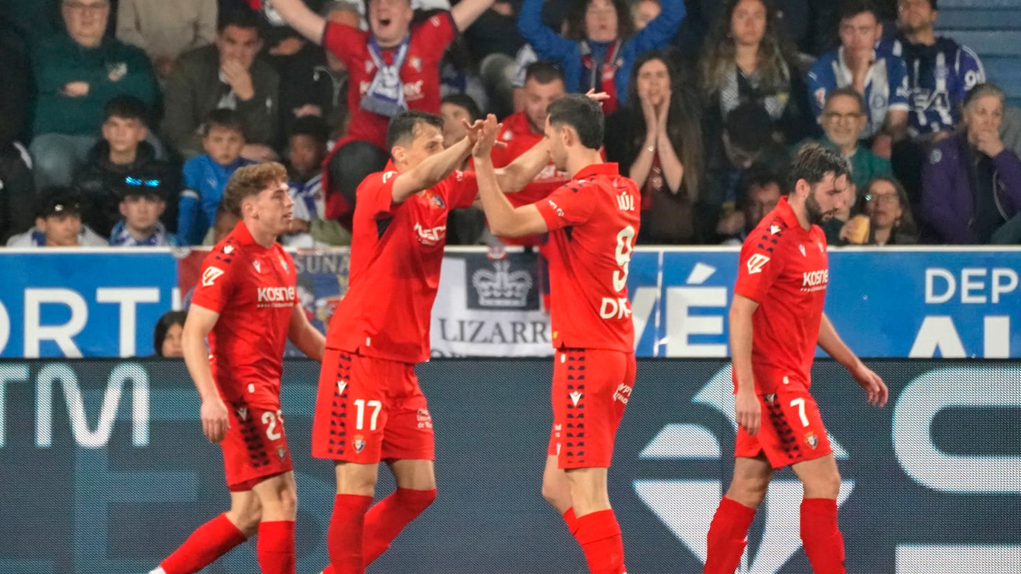 Osasuna pierde două puncte printre aprobări și suspendări