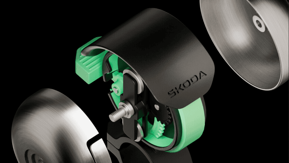 Škoda inventează soneria-minune pentru biciclete, audibilă și cu căști ANC