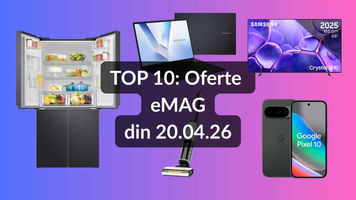 eMAG: TOP 10 oferte, de la cel mai ieftin Samsung la aspiratoare cu abur
