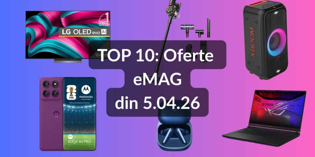 Pe lista celor 10 oferte speciale ale zilei pe eMAG se află, printre alte gadgeturi și electrocasnice, un telefon mobil mid-range cu specificații impresionant de generoase pentru segmentul său