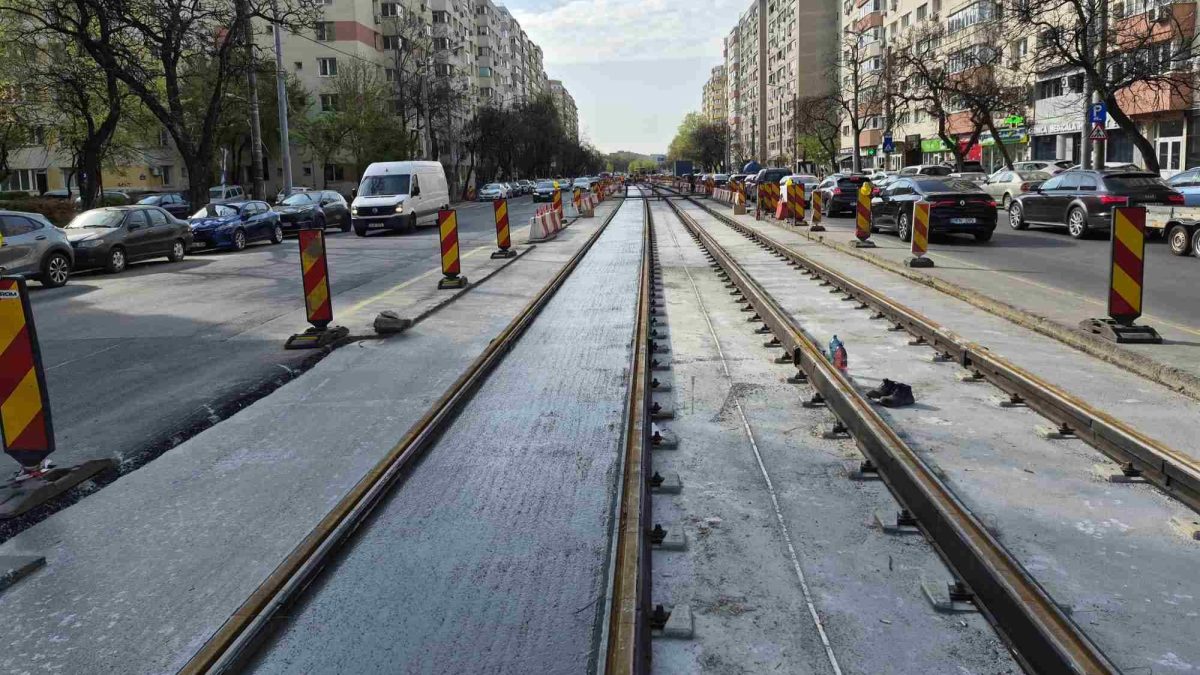 București: Tramvaiele revin pe Chișinău și Basarabia, șinele modernizate, aproape gata