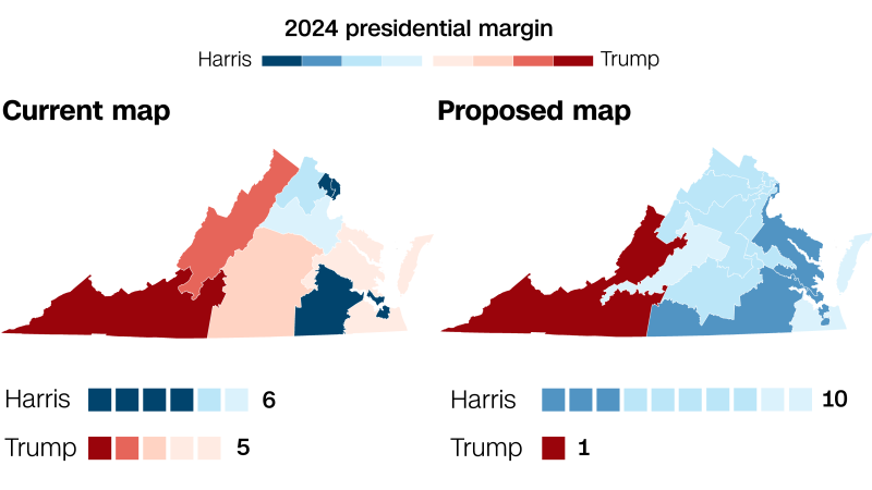 Virginia: Democrații propun o nouă hartă electorală pentru US House