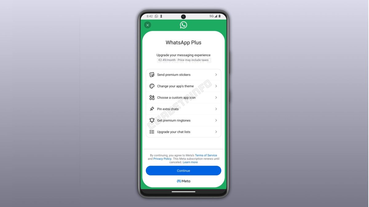 Whatsapp Plus testează abonamentul premium