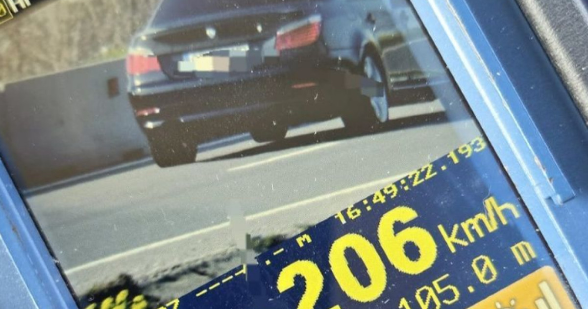 Șofer vitezoman, prins cu 206 km/h pe DN: „Pistă de decolare”, zice Poliția