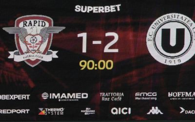 Rapid atinge punctul critic după înfrângere dureroasă acasă cu U Cluj