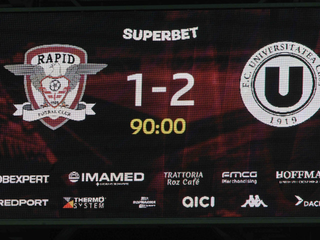 Rapid atinge punctul critic după înfrângere dureroasă acasă cu U Cluj